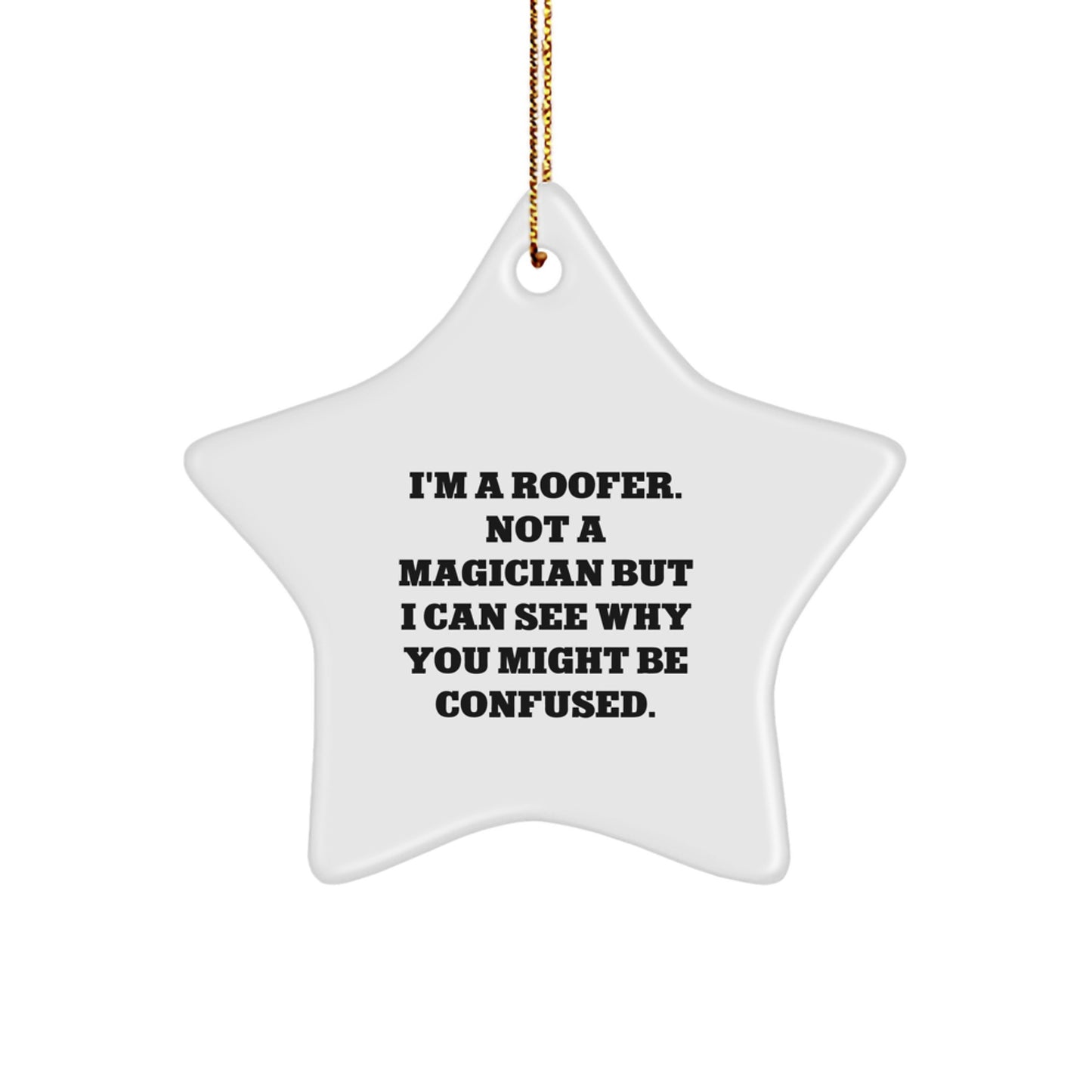 Christmas Gift for Her Roofer Keepsake Star Ornament Present - Image 1