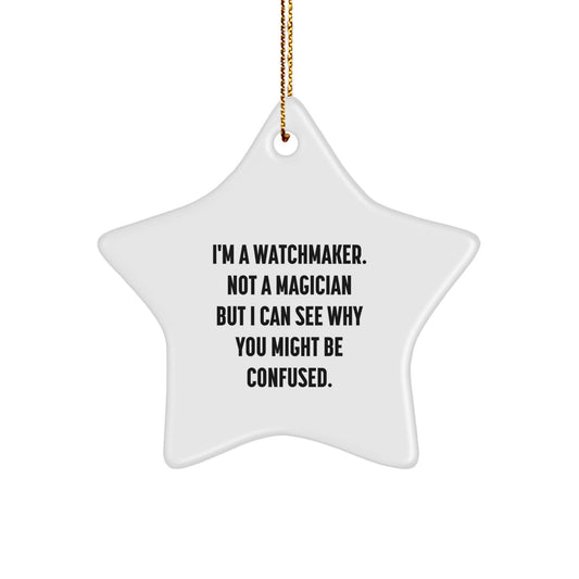 Christmas Gift for Her Keepsake Watchmaker Star Ornament - Image 1