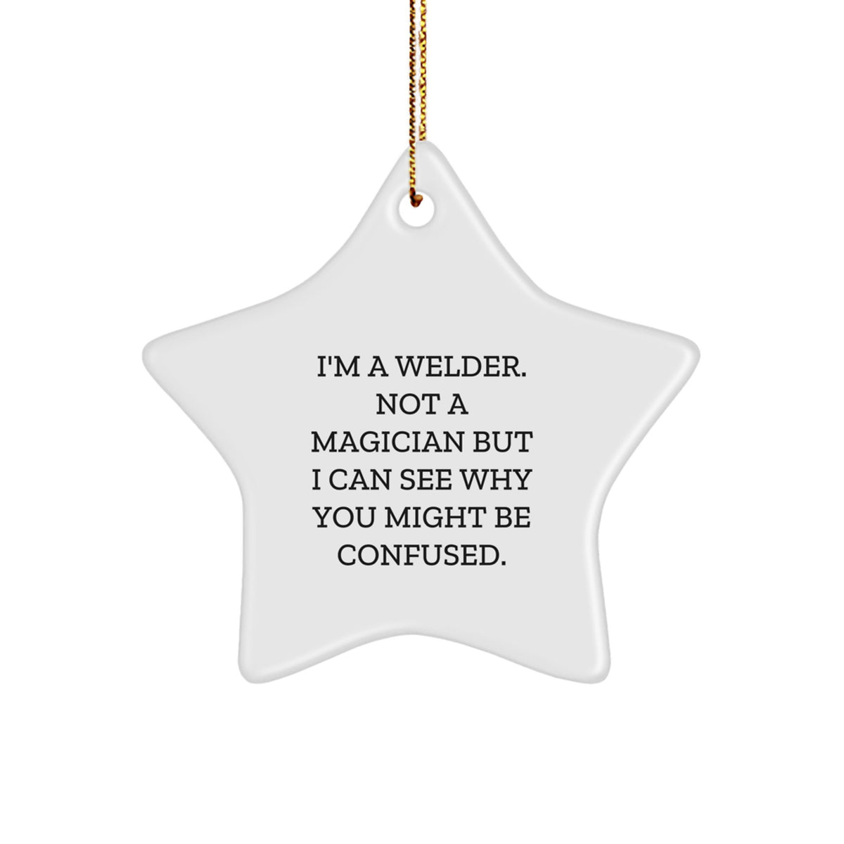 Welder Keepsake Christmas Ornament for Him Bright Star Holiday Gift - Image 1