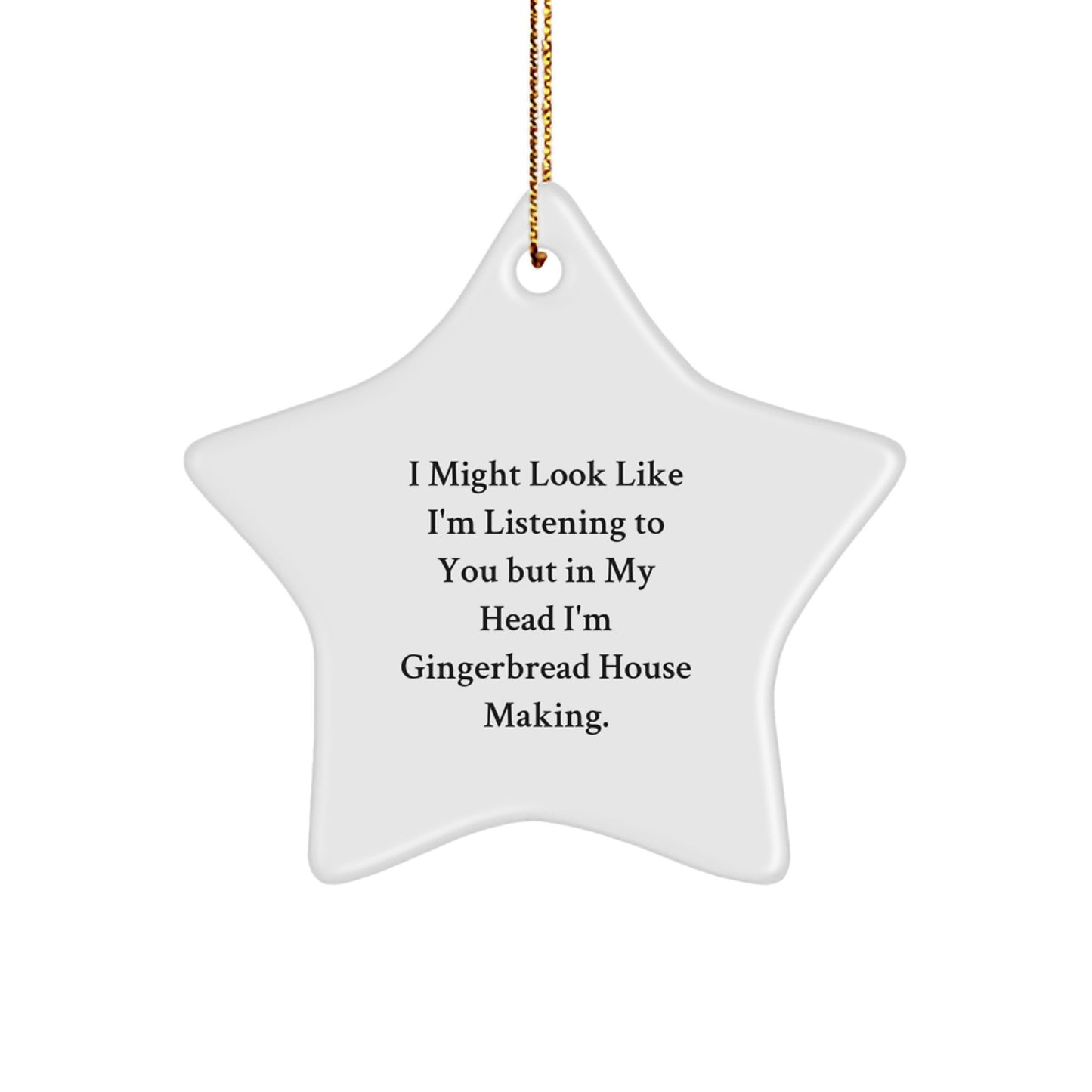 Funny Gingerbread House Making Star Ornament Gifts for Family Friends Men Women - Image 1