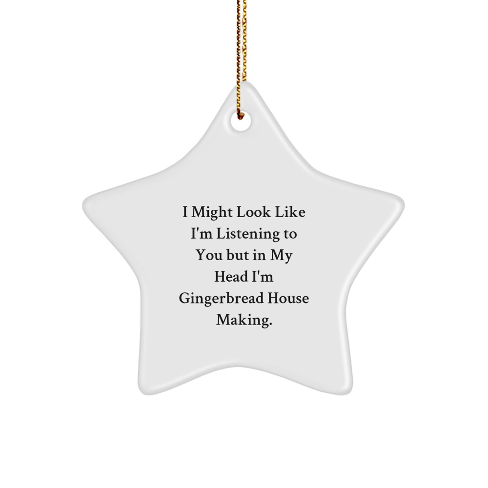 Funny Gingerbread House Making Star Ornament Gifts for Family Friends Men Women - Image 1