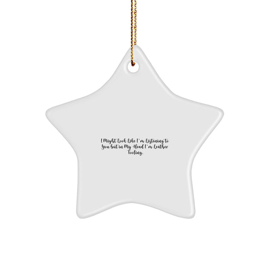 Leather Tooling Star Christmas Ornament Gift for Him I'm Leather Tooling - Image 1