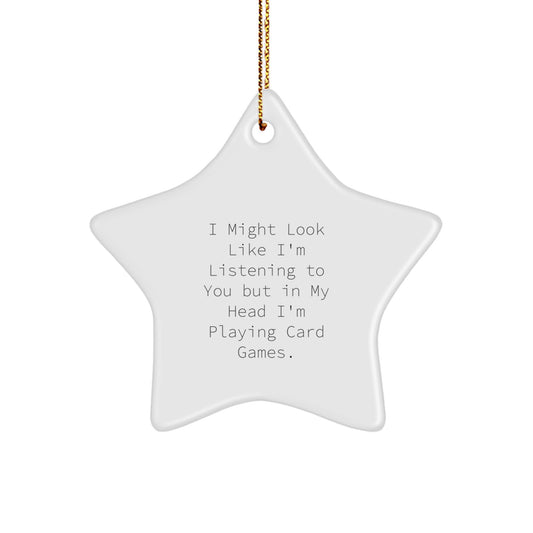 Card Games Keepsake Christmas Ornament for Him Gift - Holiday Tree Decor - Image 1