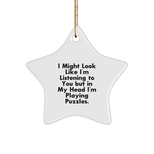 Puzzles Gifts for Men, Funny Star Ornament, Christmas Unique Gifts from Friends for Puzzle Enthusiasts - Image 1