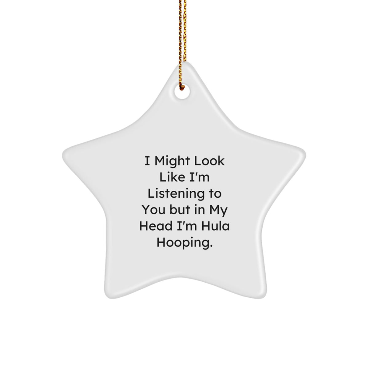 Hula Hooping Keepsake Holiday Christmas Ornament for Him Gift - Image 1