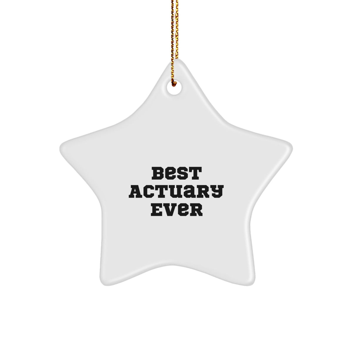 Playful Best Actuary Ever Star Ornament for Roommates Christmas Gift - Image 1