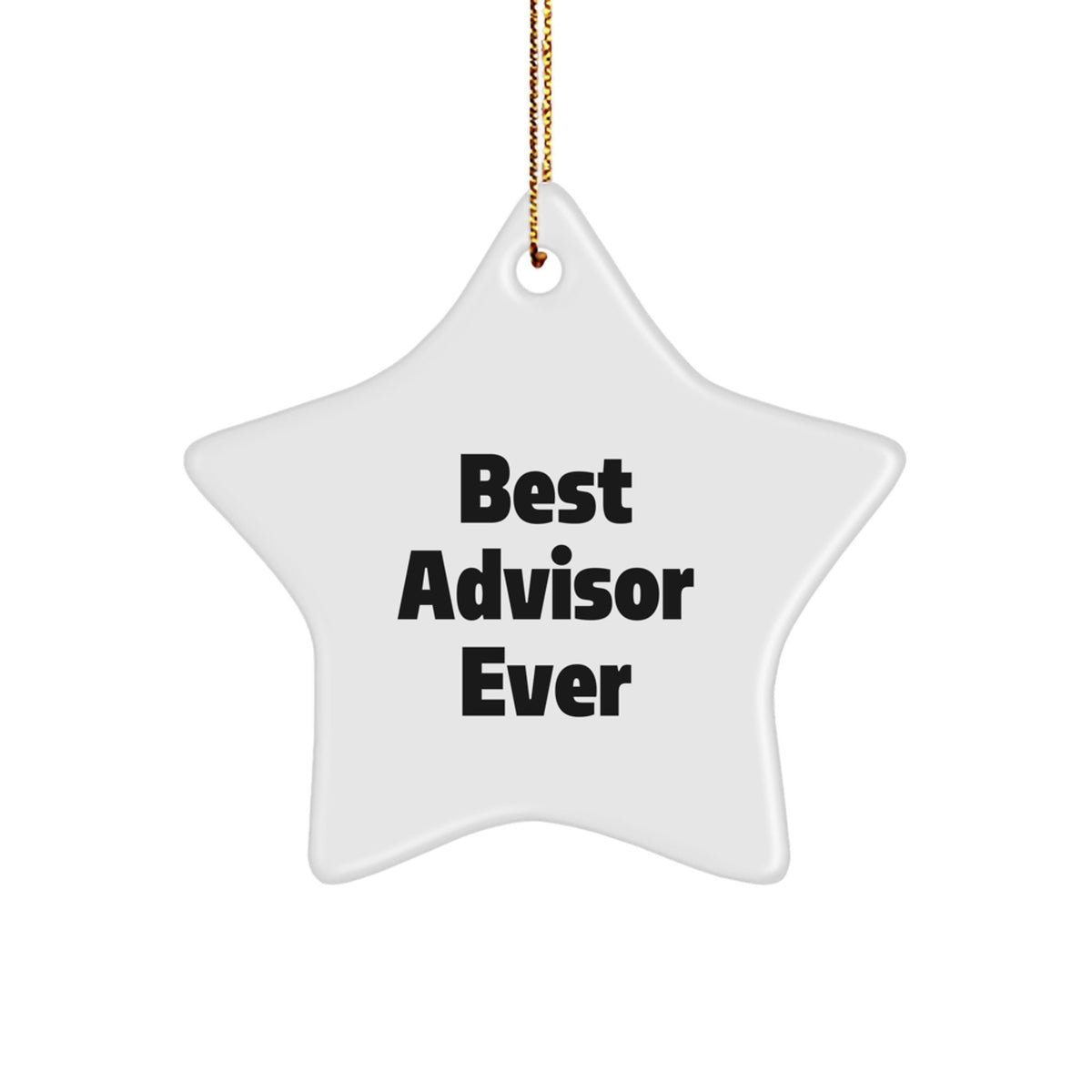 Christmas Unique Gift for Her Advisor Star Ornament – Best Advisor Ever - Image 1