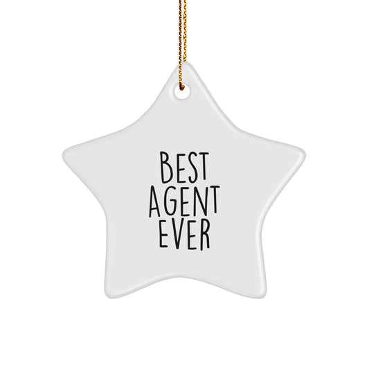 Funny Agent Star Ornament Gifts from Friends, Men, Women, or Coworkers, Unique Christmas Unique Gifts for Agent, Best Agent Ever Star Decoration for Office, Home, or Classroom - Image 1