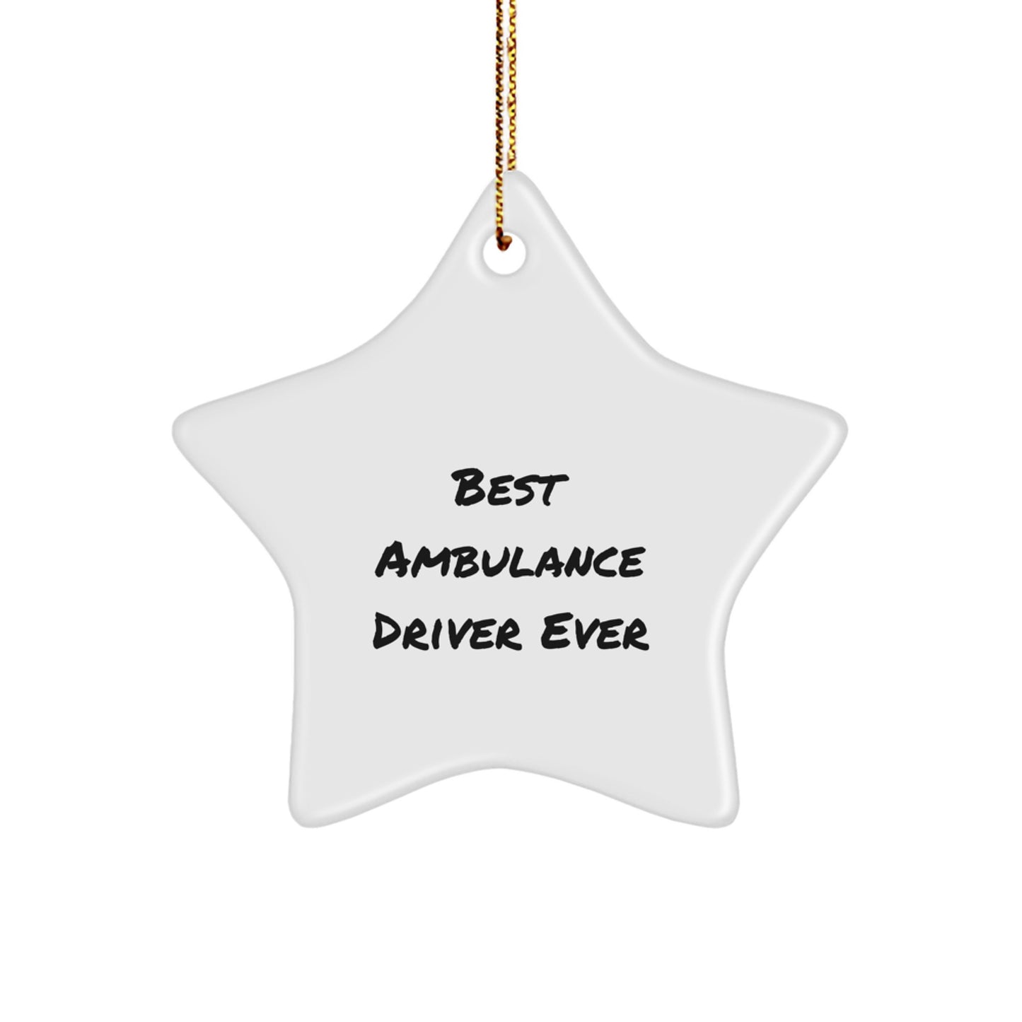 Ambulance Driver Favorite Star Ornament for Kids Christmas Gift - Image 1