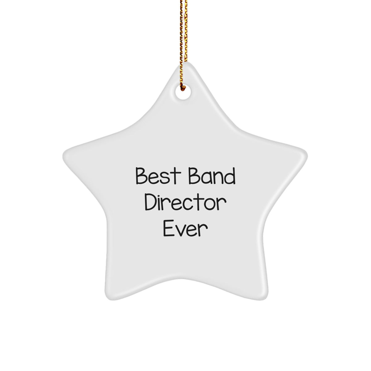 Family Treasure Best Band Director Ever Star Christmas Ornament Gift - Image 1