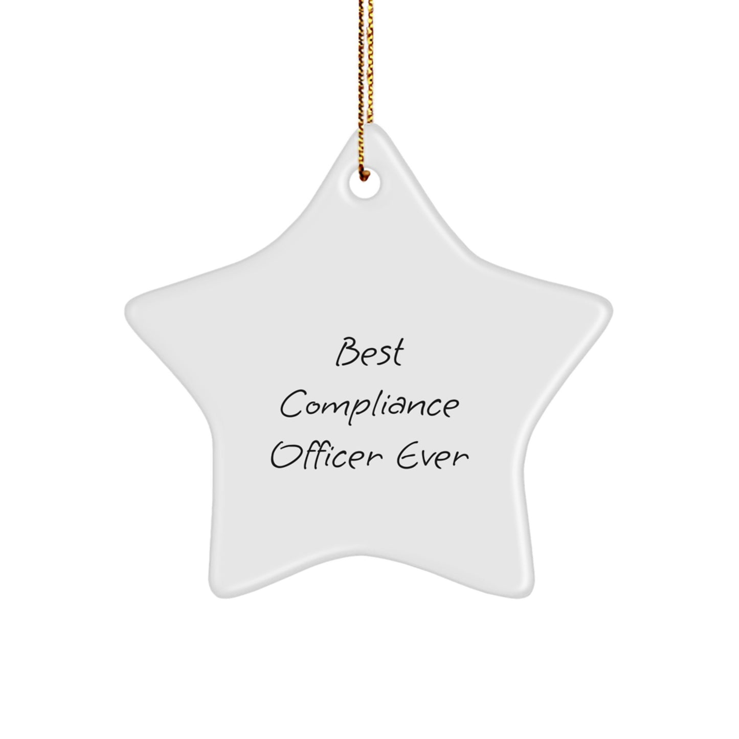 Best Compliance Officer Ever Star Ornament for Friends Christmas Gift - Image 1