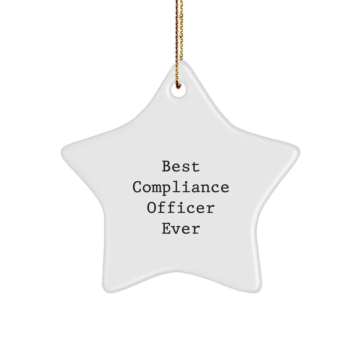 Compliance Officer Star Ornament for Coworkers Idea Christmas Gift - Image 1