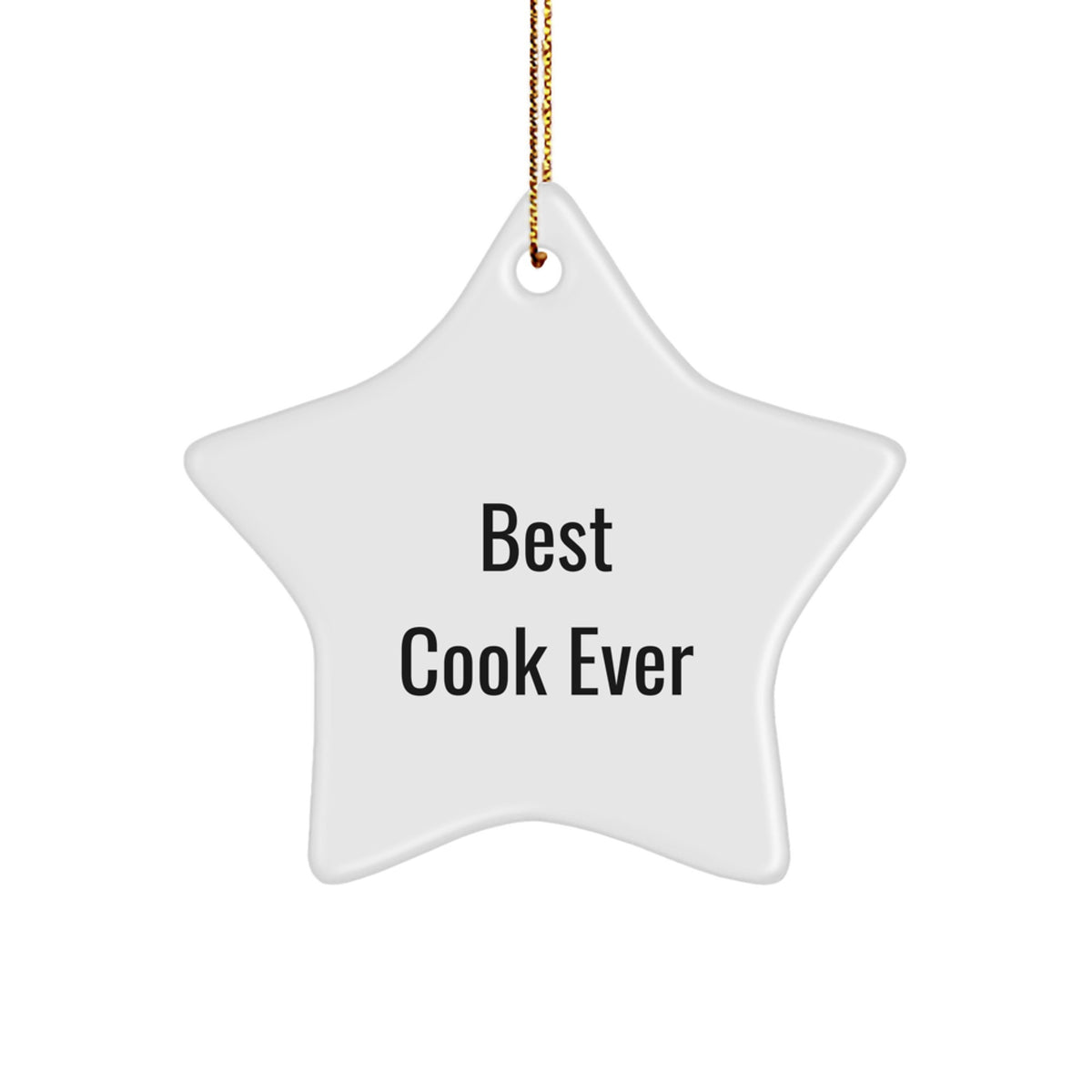 Cook Star Keepsake Christmas Ornament for Him Best Cook Ever Gift - Image 1