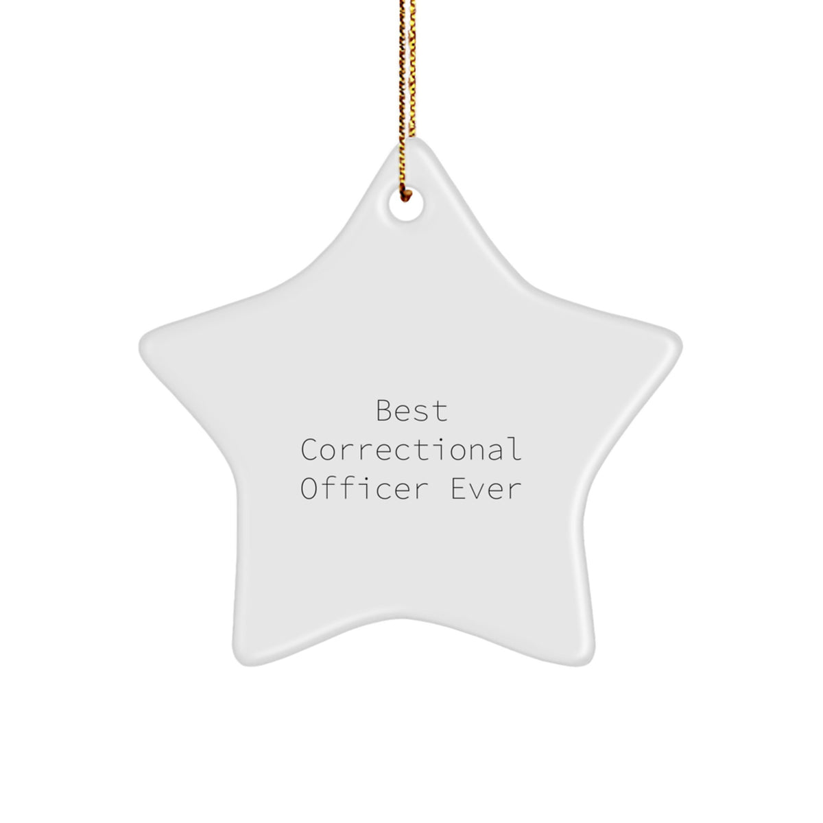 Humorous Christmas Ornament Gift for Friends Best Correctional Officer - Image 1
