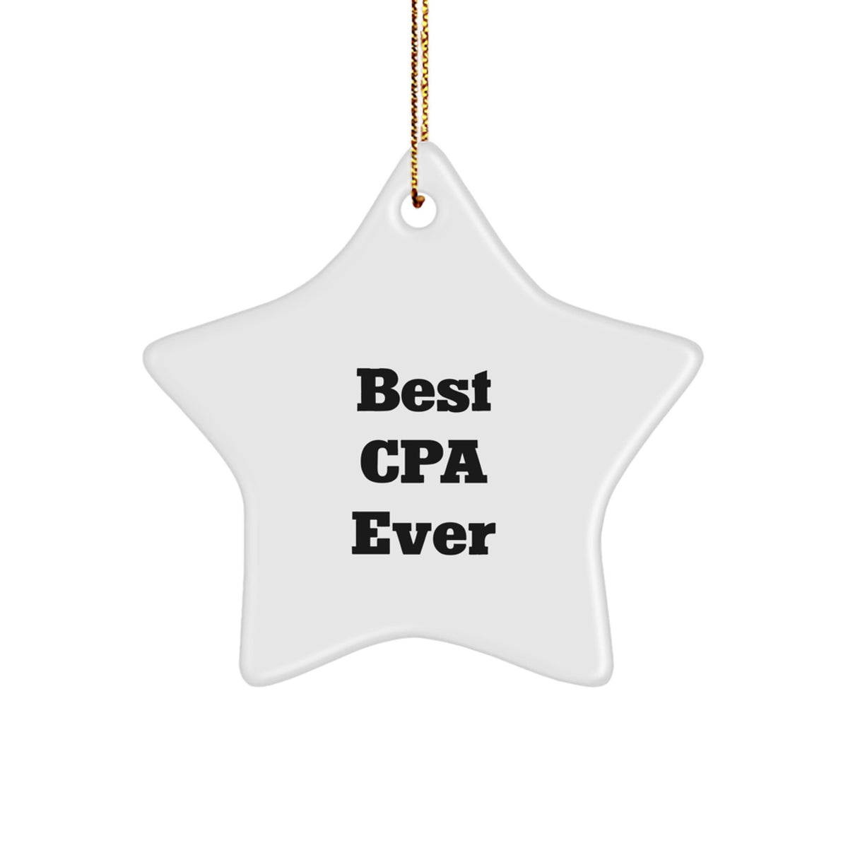 White Star Ornament for Coworkers Idea Christmas Gift - Image 1