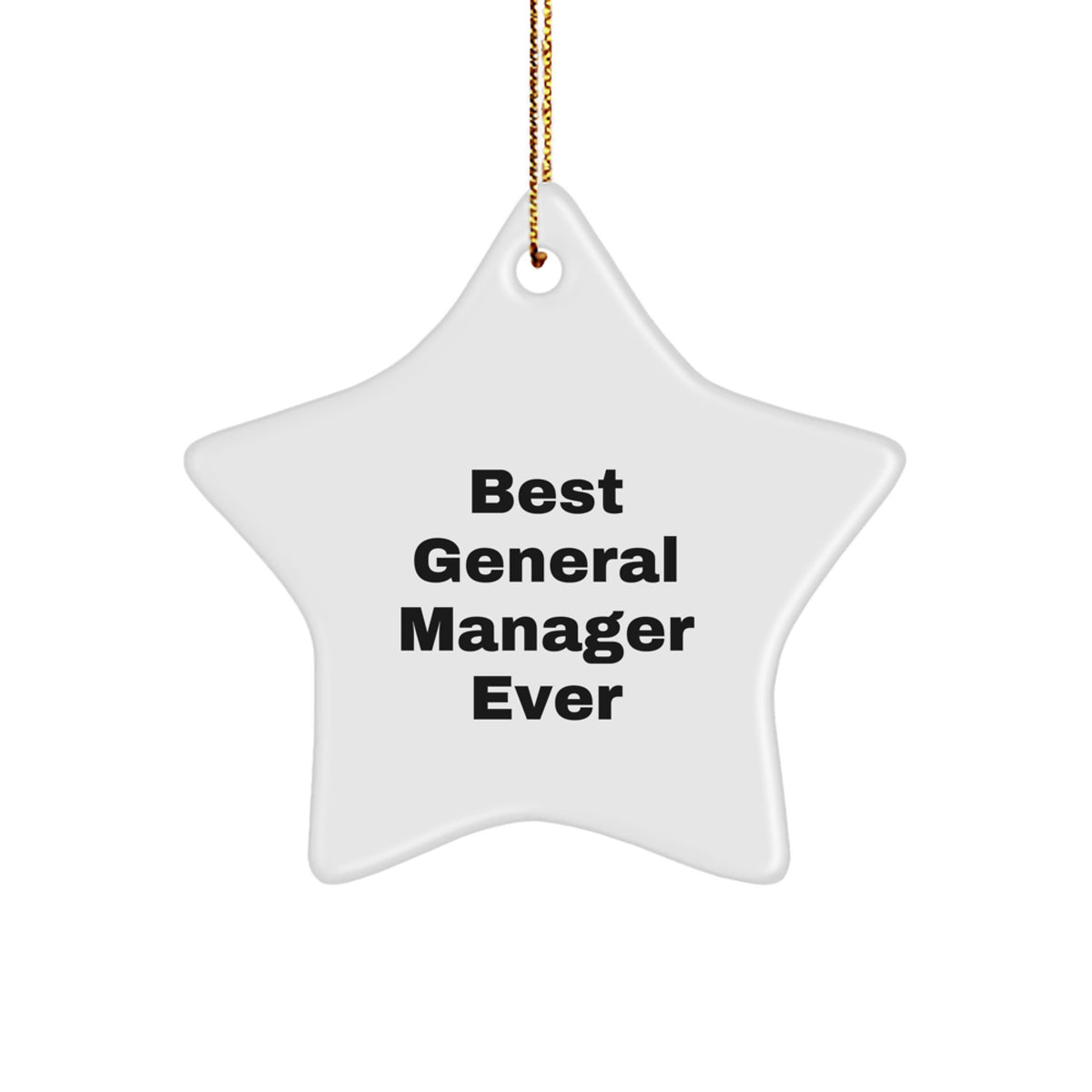 Star Christmas Ornament for Coworkers – Best General Manager Ever Gift - Image 1