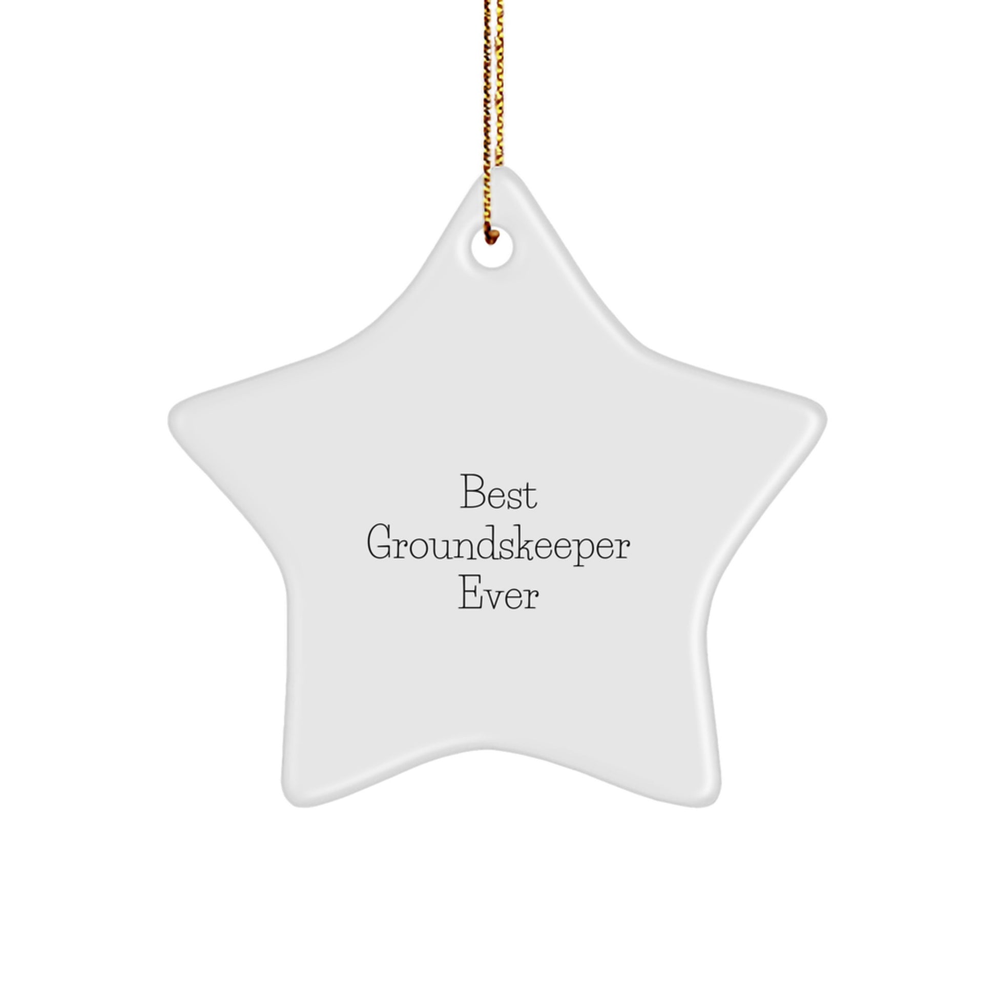Groundskeeper Star Ornament Idea for Coworkers Christmas Gift - Image 1