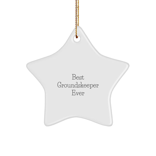 Groundskeeper Star Ornament Idea for Coworkers Christmas Gift - Image 1