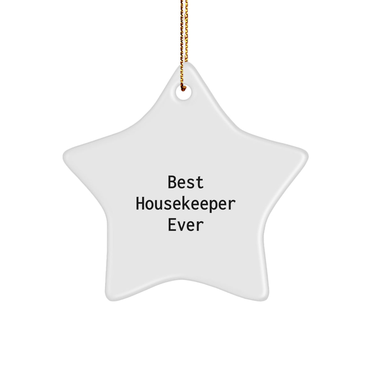 Christmas Unique Gift Best Housekeeper Ever Star Ornament for Her Present - Image 1