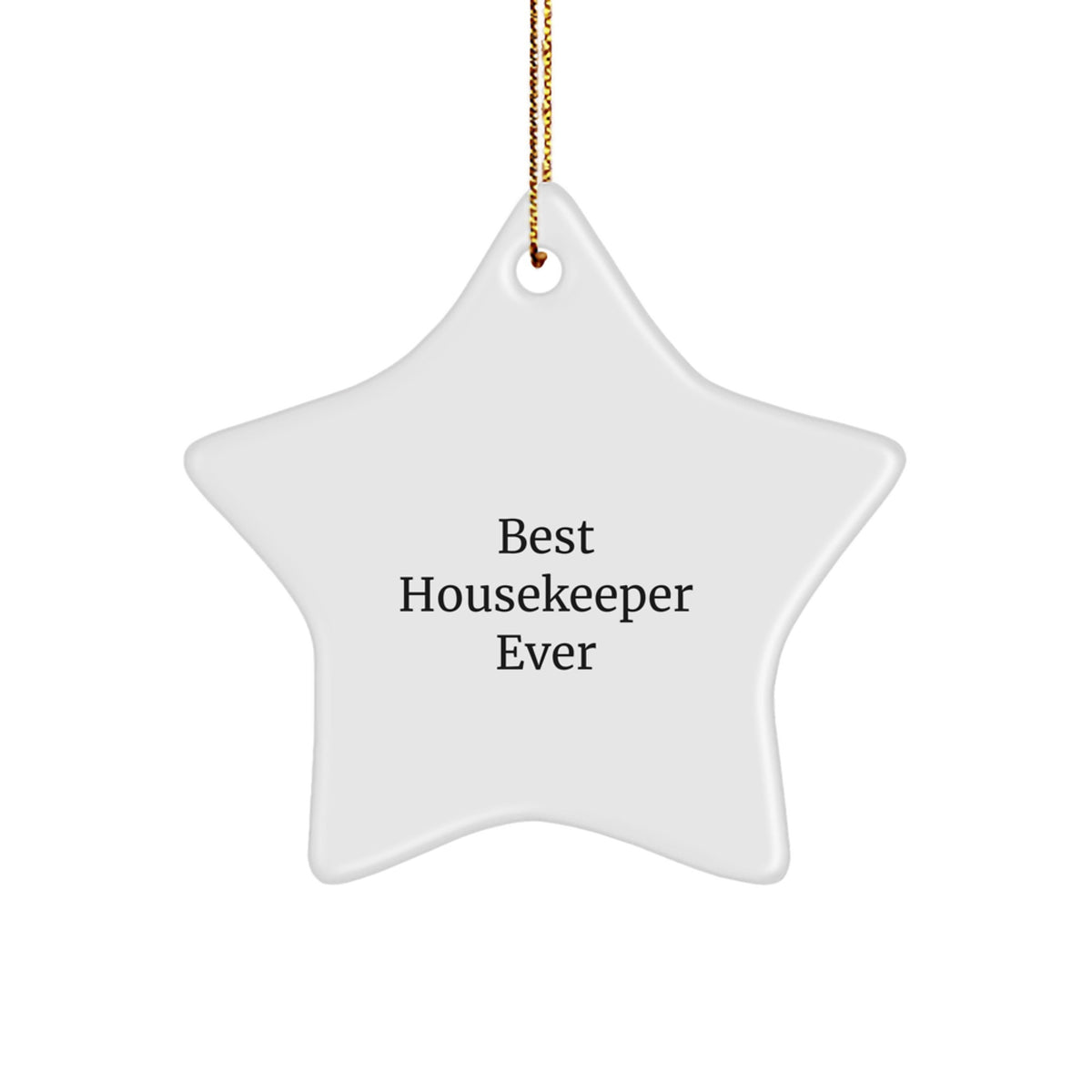 For Him Housekeeper Star Christmas Ornament Gift - Best Housekeeper Ever - Image 1