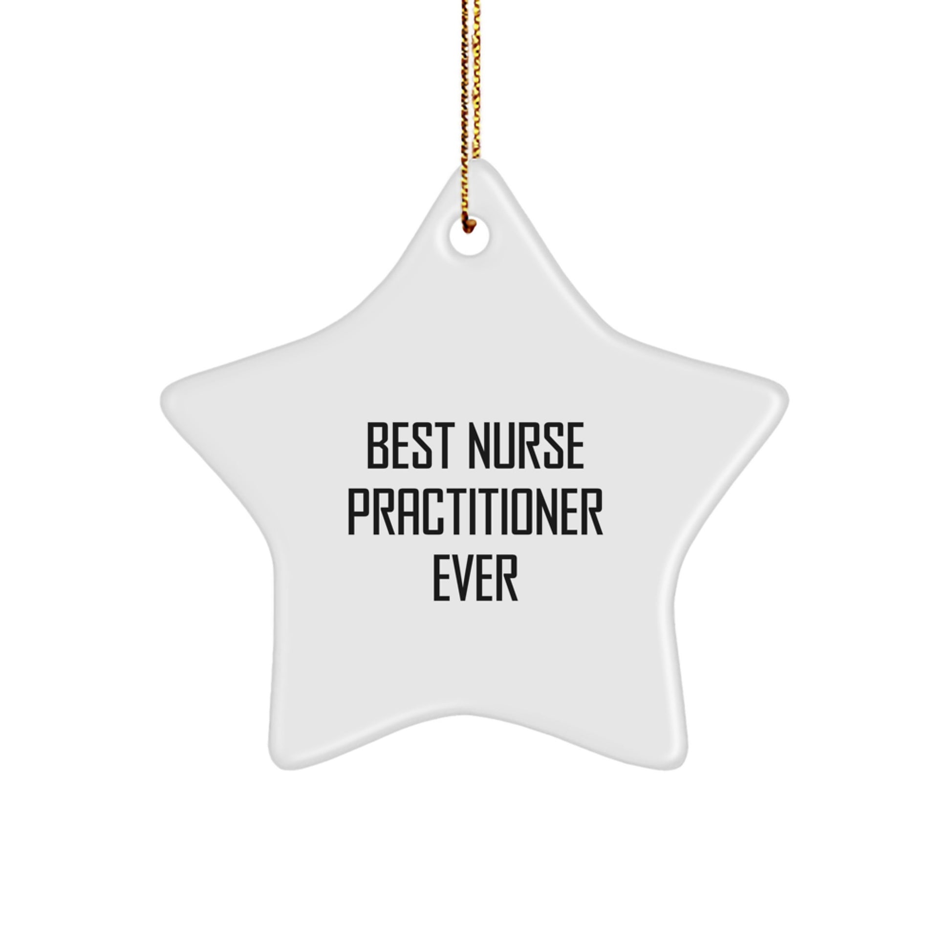 Playful Nurse Practitioner Star Ornament for Friends Christmas Gift - Image 1