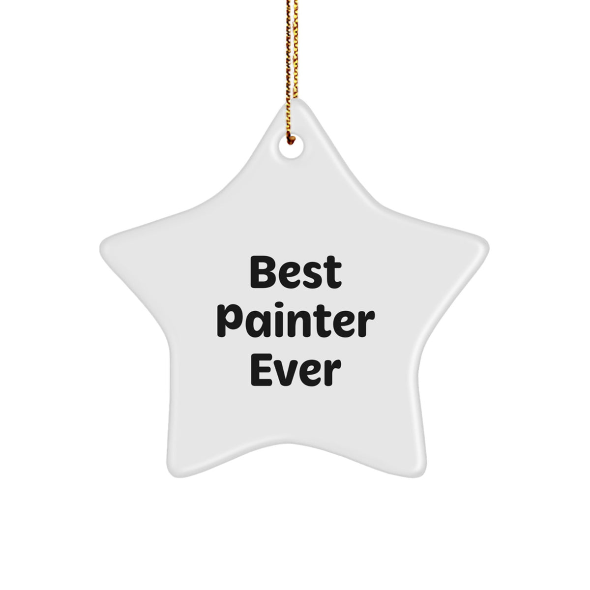 Christmas Gift for Her Painter Star Ornament – Best Painter Ever - Image 1