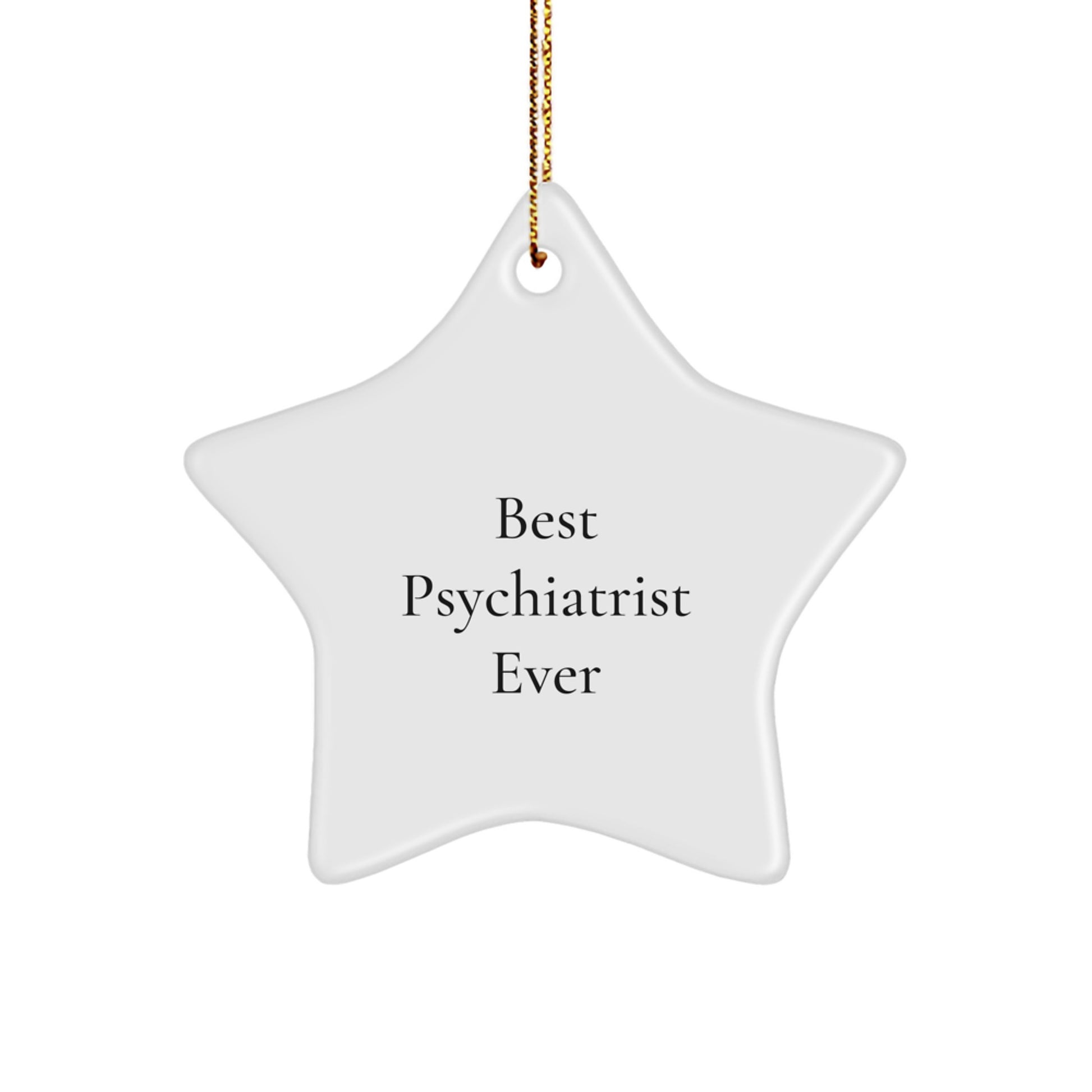 Playful Psychiatrist Star Christmas Ornament Gift for Friends - Image 1