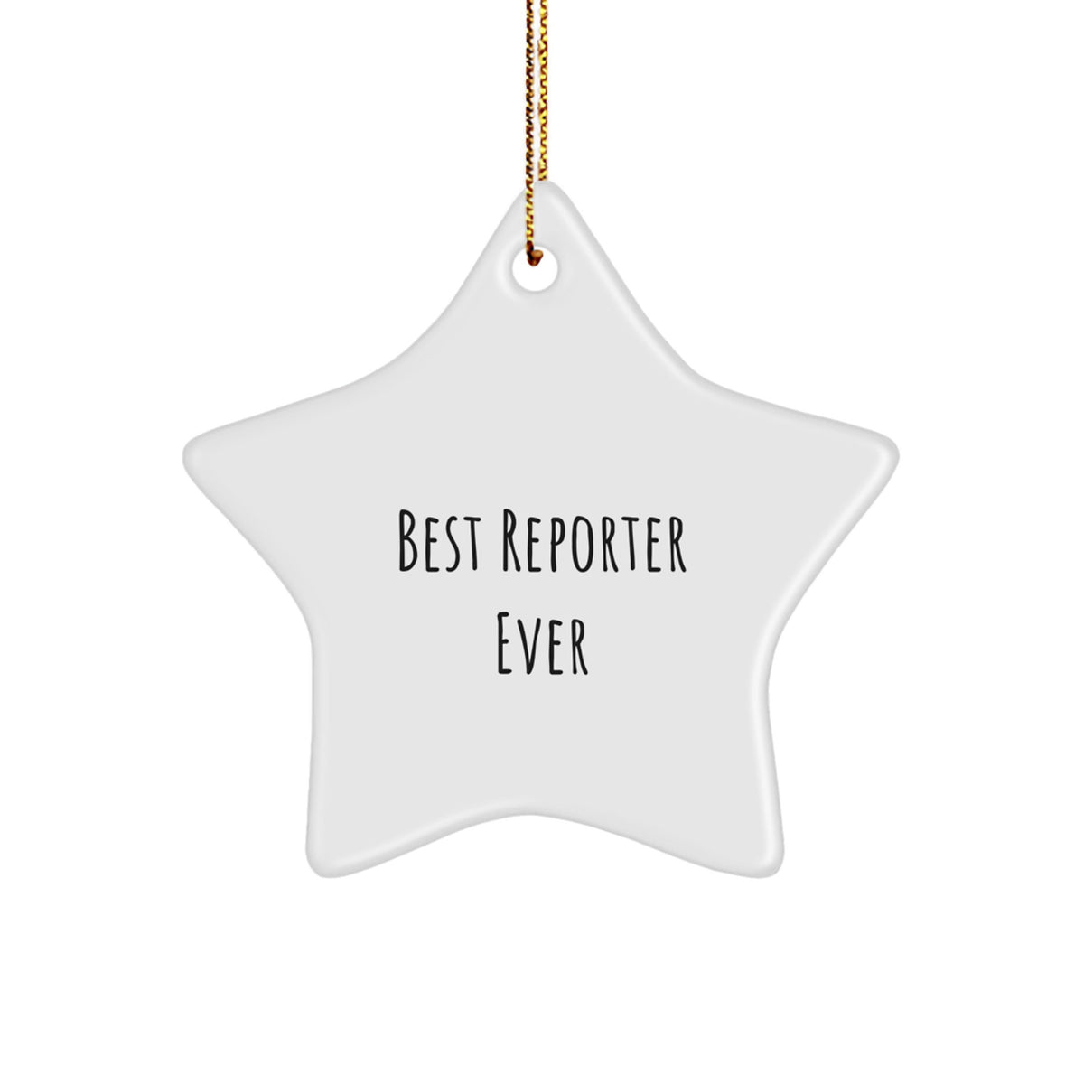 Funny Reporter Christmas Star Ornament Gifts from Friends for Reporter - Image 1