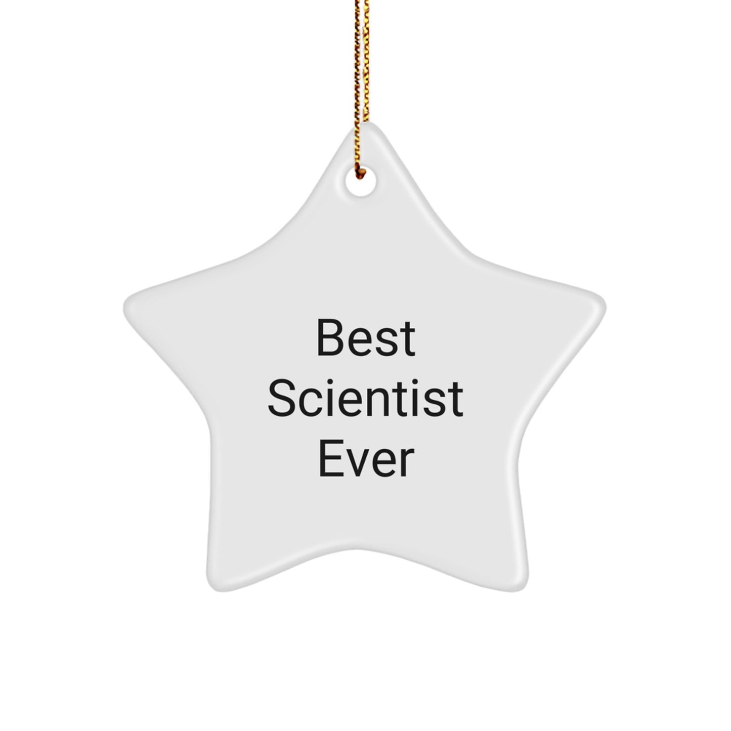 Christmas Gift for Her Scientist Star Ornament – Best Scientist Ever - Image 1