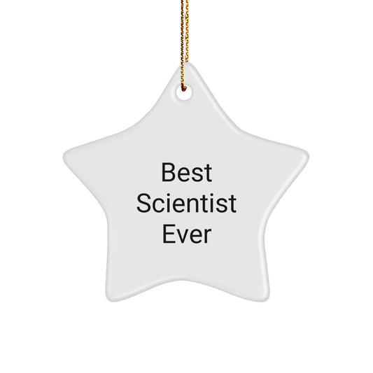Christmas Gift for Her Scientist Star Ornament – Best Scientist Ever - Image 1