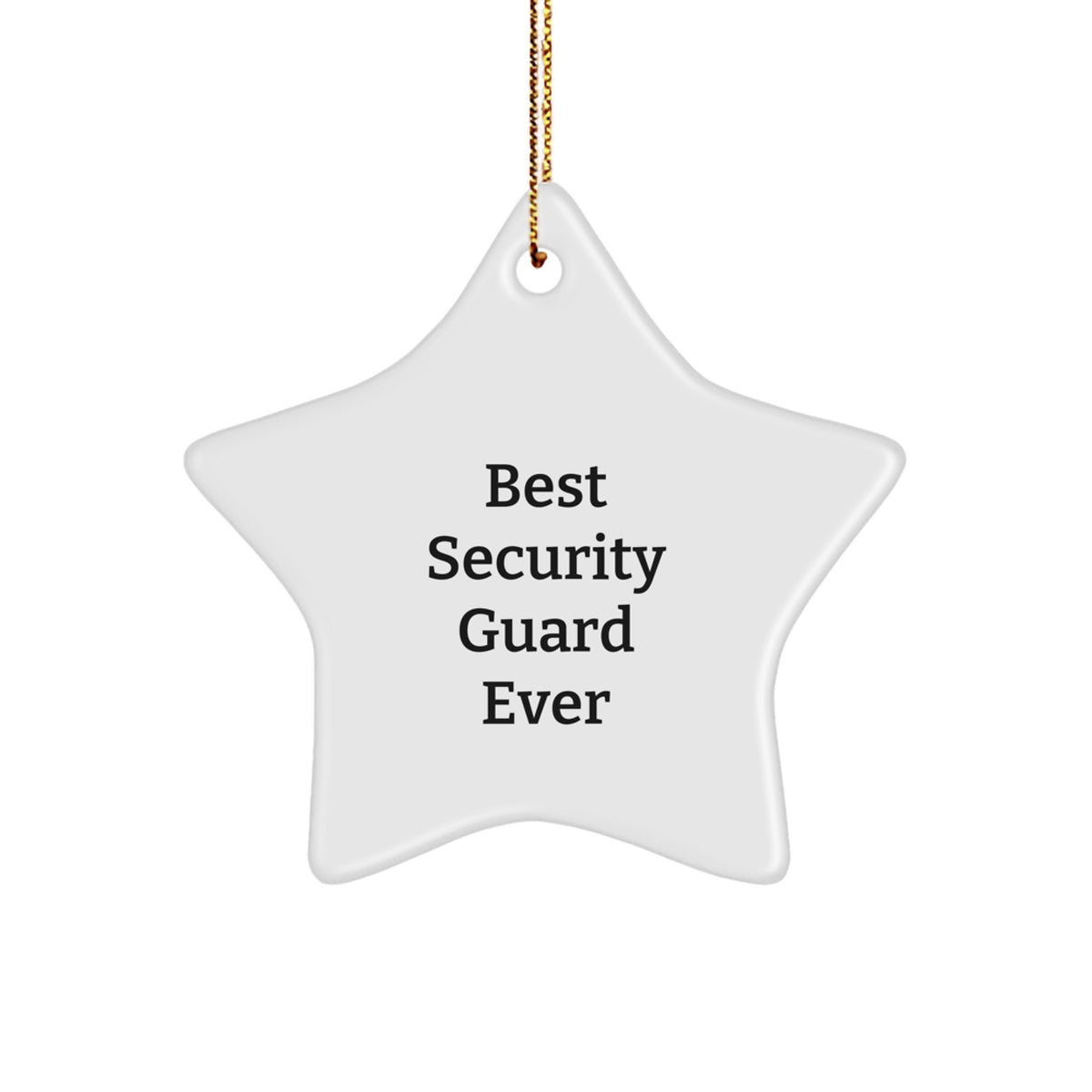 Security Guard Star Ornament for Family Best Security Guard Ever Gift - Image 1