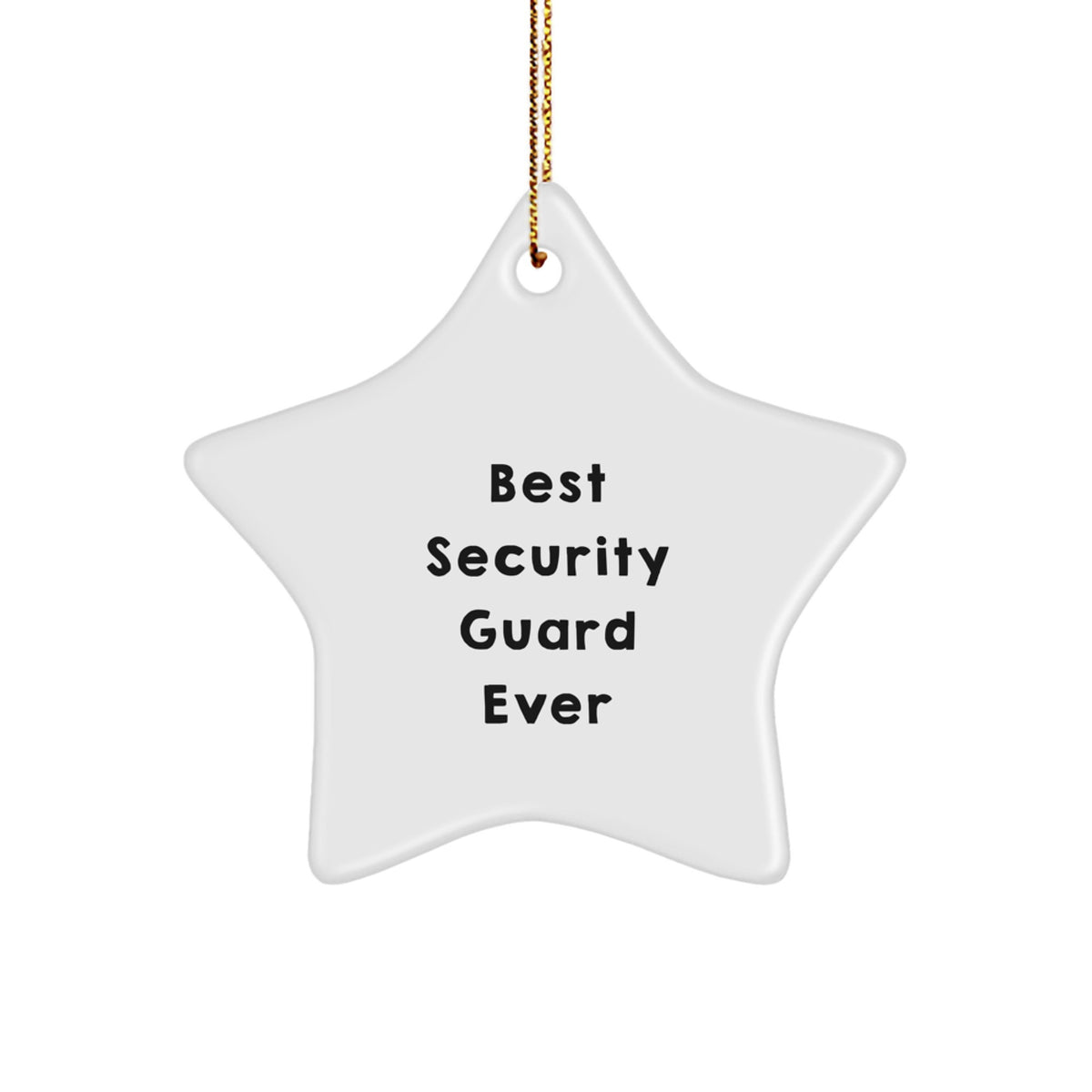 Security Guard Star Ornament for Him Best Security Guard Ever Xmas Gift - Image 1