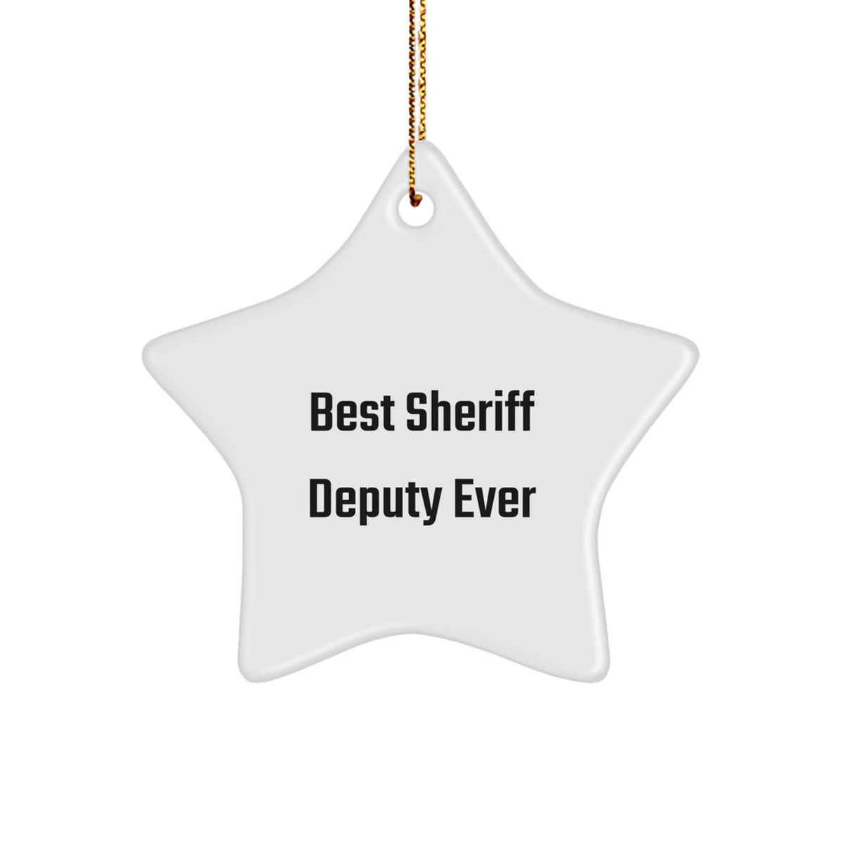 Christmas Gift for Her Sheriff Deputy Star Ornament Keepsake Present - Image 1