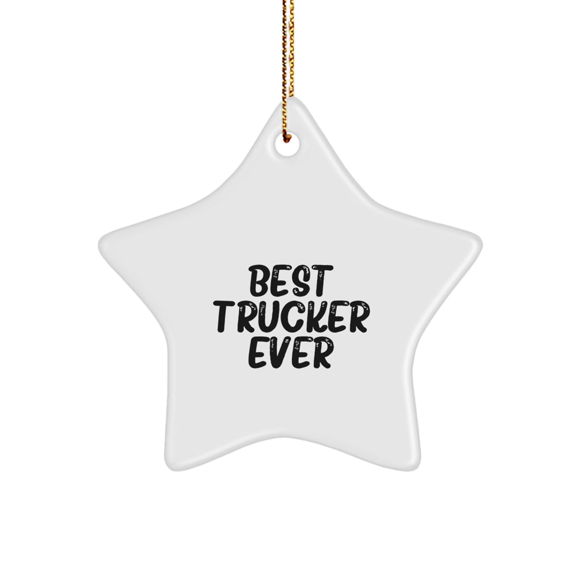 Christmas Gift Trucker Star Ornament for Teens Best Trucker Ever - Image 1