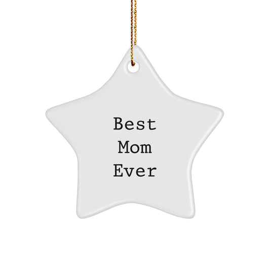 Novelty Mom Star Ornament for Grandma – Best Mom Ever Christmas Gift - Image 1