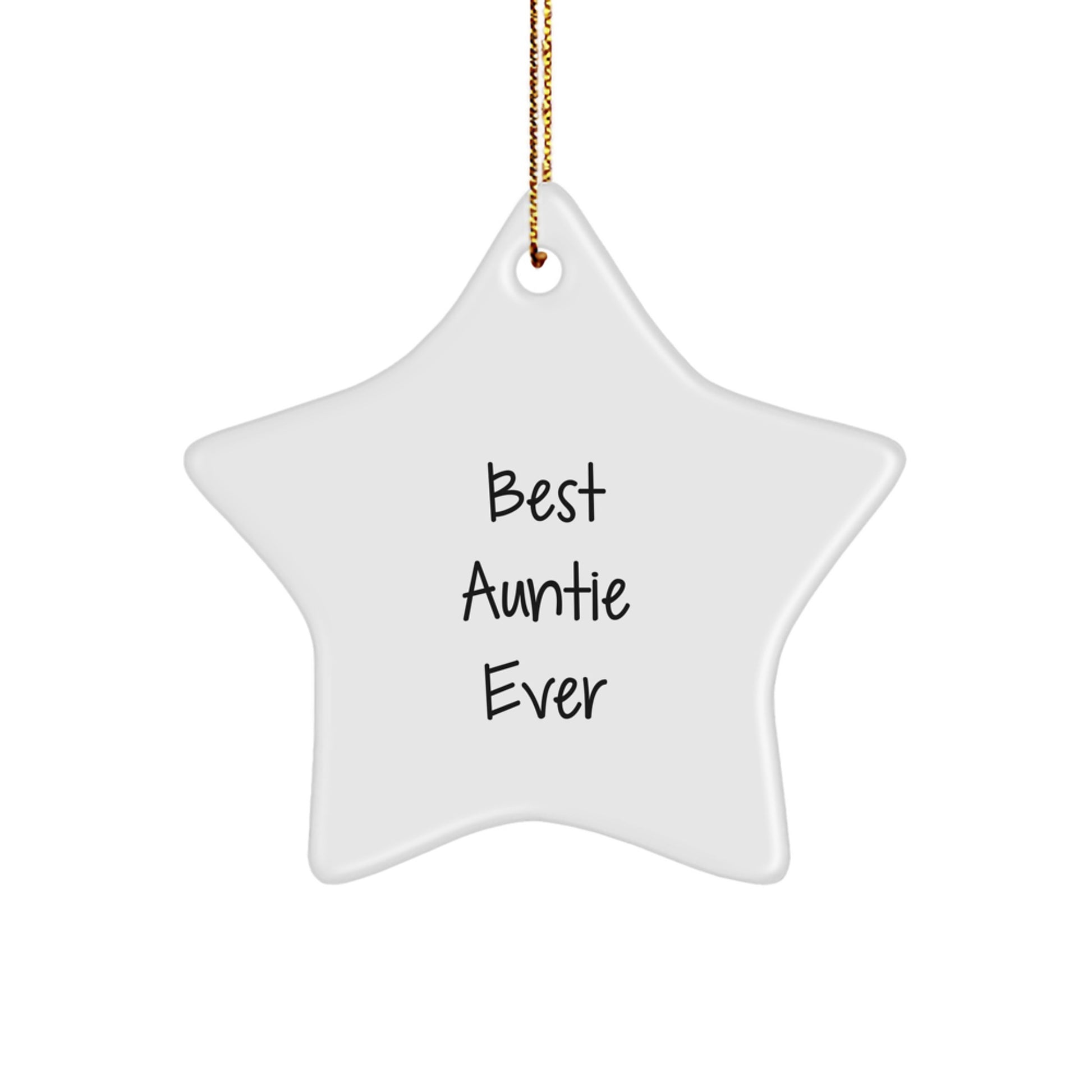 Auntie Keepsake Bright Star Christmas Ornament for Him Special Gift - Image 1