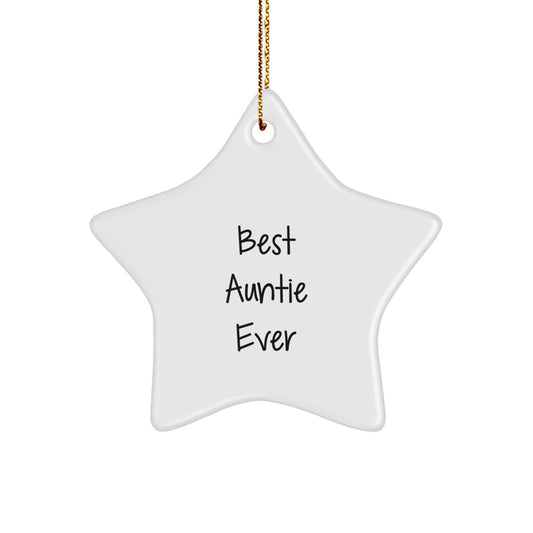 Auntie Keepsake Bright Star Christmas Ornament for Him Special Gift - Image 1