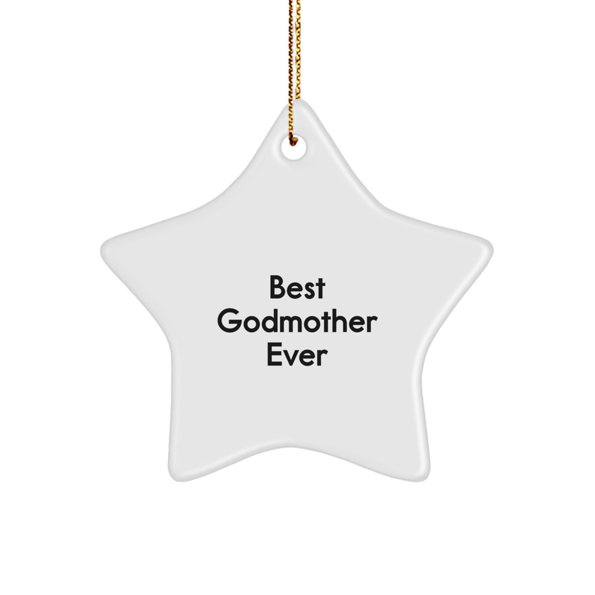Godmother Star Christmas Ornament for Him Best Godmother Ever Gift - Image 1