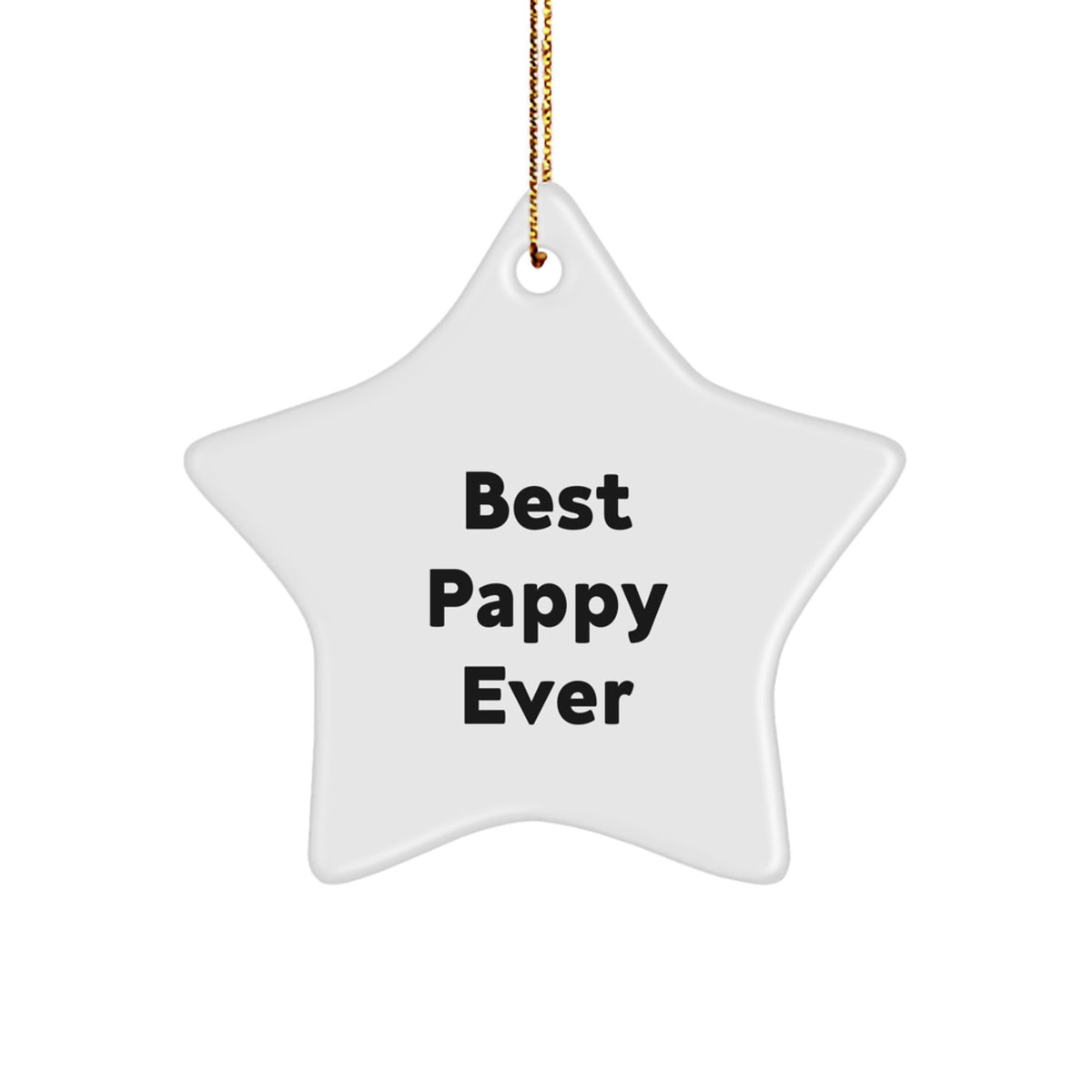 Christmas Gift Best Pappy Ever Star Ornament Keepsake for Him - Image 1
