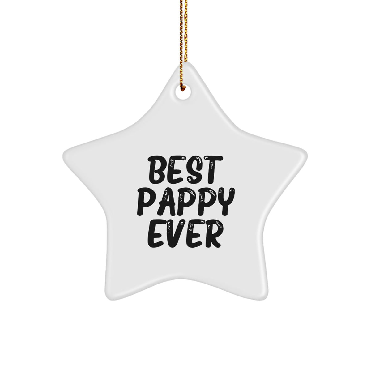 Pappy Star Ornament Keepsake for Him Christmas Unique Gift Best Pappy Ever - Image 1