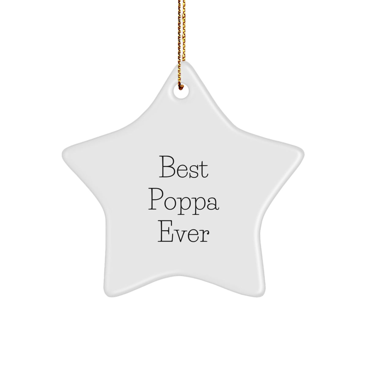 Poppa Star Ornament Keepsake for Him Christmas Gift - Image 1