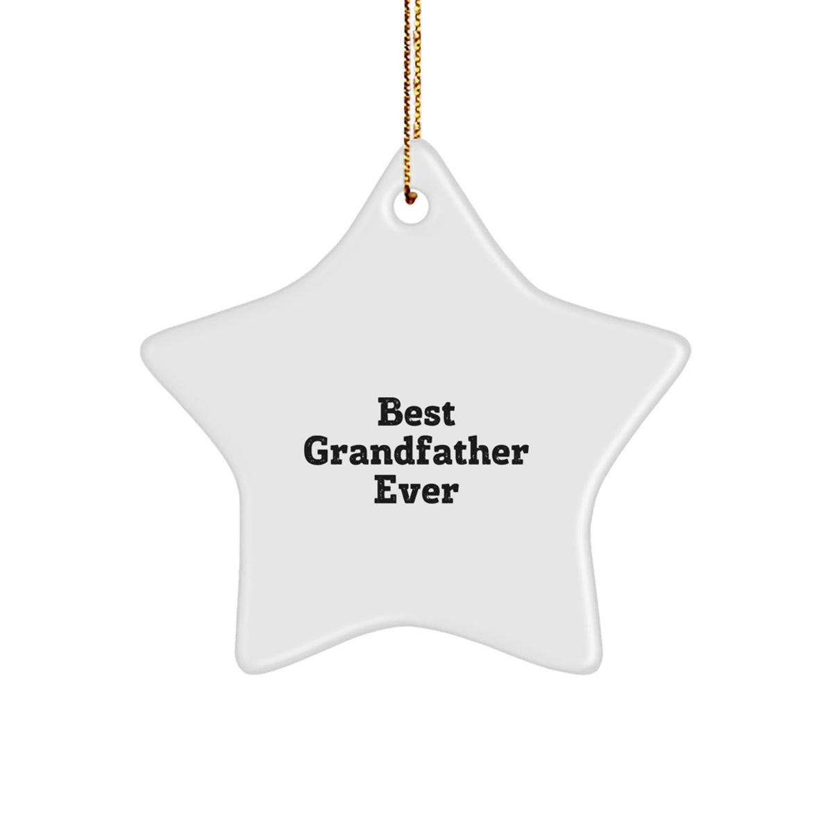 Christmas Gift for Dad Best Grandfather Ever Star Ornament Present - Image 1