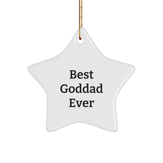 Goddad Keepsake Christmas Ornament for Him Holiday Best Goddad Ever Gift - Image 1