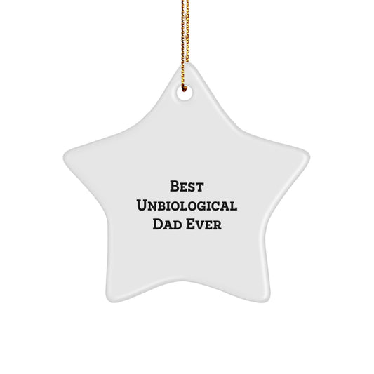 Christmas Gift for Dad Unbiological Dad Star Ornament Present - Image 1
