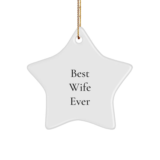 Favorite Wife Star Ornament for a Sister Christmas Gift - Image 1