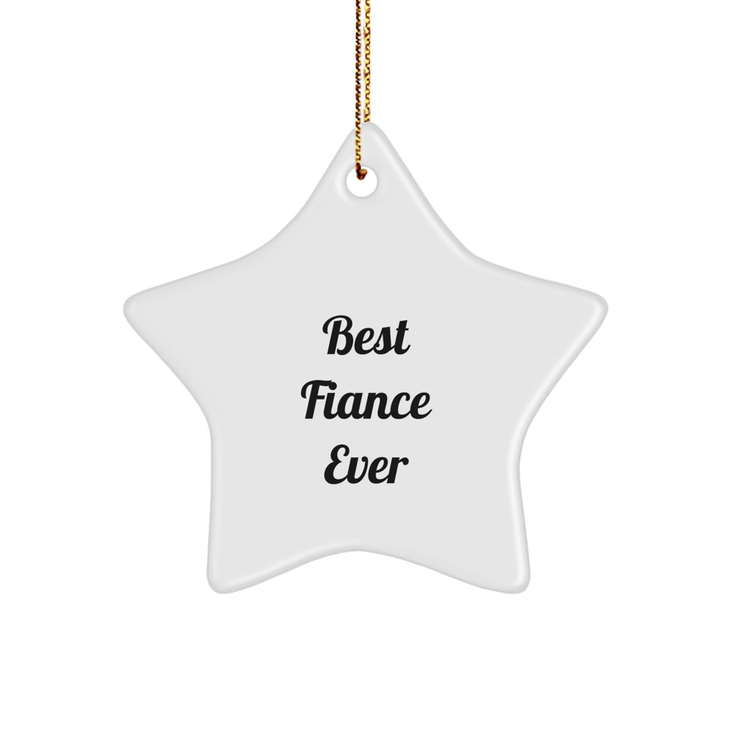 Fiance Keepsake Christmas Ornament for Him Gift - Image 1
