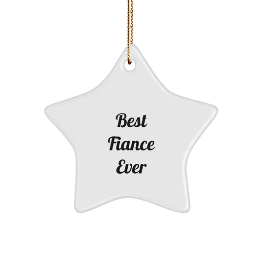 Fiance Keepsake Christmas Ornament for Him Gift - Image 1