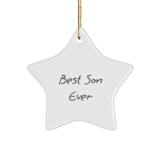 Son Keepsake Christmas Ornament for Him Gift Best Son Ever Holiday - Image 1