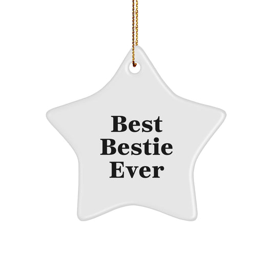 Christmas Gift Bestie Star Ornament for Her Present - Image 1