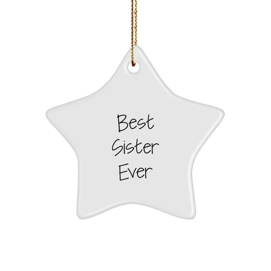 Sister Star Ornament Keepsake for Her Festive Christmas Gift - Image 1